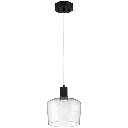Access Lighting Port Nine Chardonnay, Chardonnay LED Pendant, Matte Black Finish, Seeded Glass 63141LEDD-MBL/SDG